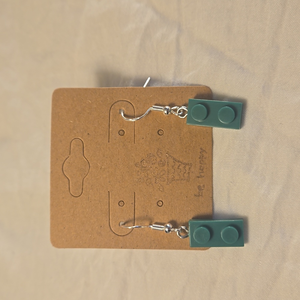 NWT Building Block Earrings Green